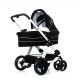 Универсальная коляска 2 в 1 ABC Design TURBO 6S white-black, цвет белый с черным